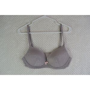 Victoria's Secret Women's 36C Body by Victoria Purple Wireless Padded Satin Bra